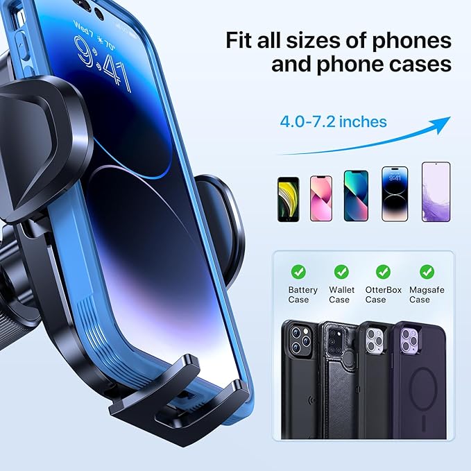 Miracase Phone Holders for Your Car, Universal Cell Phone Car Mount, 3-in-1 - Image 5