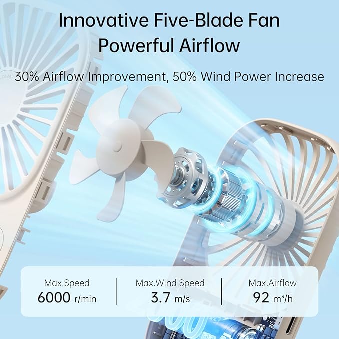 JISULIFE Handheld Mini Lash Fan - Image 3