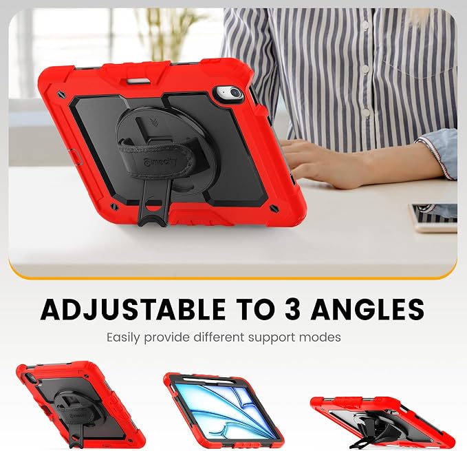 timecity Case for iPad Air 11 Inch M3/ M2, 360° Rotating Stand, Pencil Holder & - Image 4