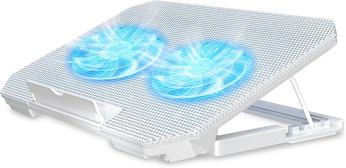 LIENS Laptop Cooling Pad with Adjustable Height Two 5.1 Inches Fan 2 USB Ports by LIENS