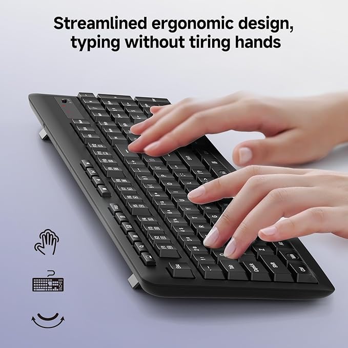 Redragon BK-7367 2.4G Wireless Keyboard, Membrane Computer Keyboard - Image 7