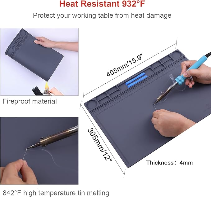 Anti Static Mat for PC Building, Computer Electronics Repair, IUZIT Heat - Image 5