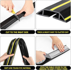 Pangda 20 FT Floor Cable Cover Heavy Duty Cord Cover Protector Power Cable - Image 4