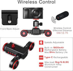 EACHSHOT Motorized Dolly Car, 3-Wheels Wireless Electric Track Rail Slider - Image 3