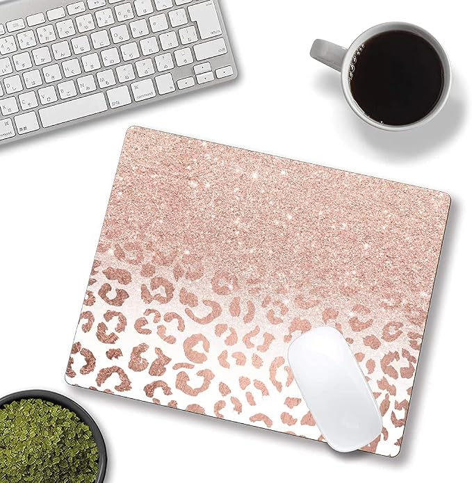 Mouse Pad, Animal Print Mouse Pad Custom Design, Square Waterproof Mouse Pad - Image 4