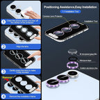 for Samsung Galaxy S24 FE Camera Lens Protector, Individual Metal Ring Tempered - Image 6