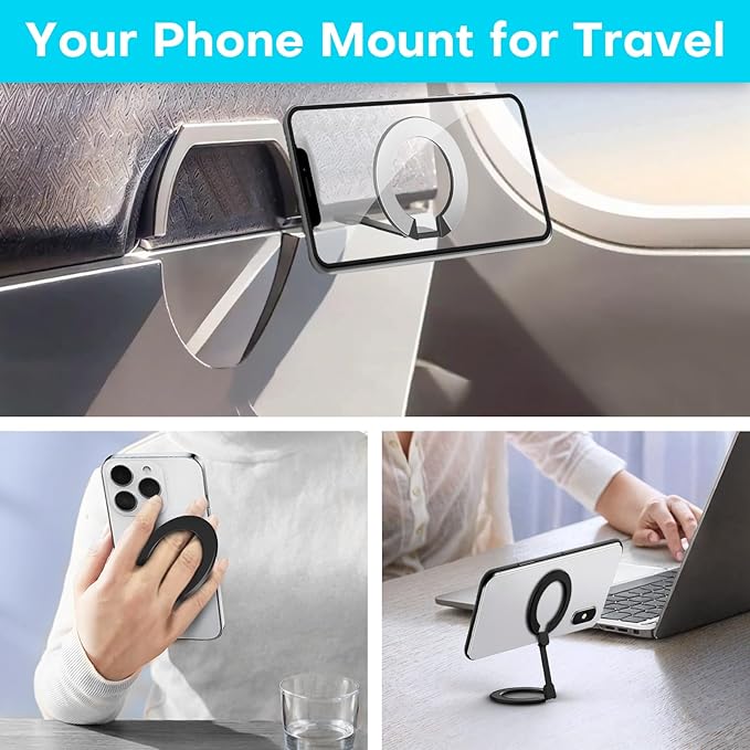 MCCHJoy Mini 2-Pack Universal in Flight Airplane Phone Holder, 360°Rotation - Image 3