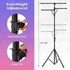 S AFSTAR Pro Audio Tripod, Portable T Bar Lighting Stand w/ 100 LBS Capacity - Image 2