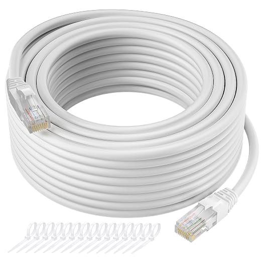 Cat5e Ethernet Cable 35 FT, Long Cat 5e Internet Cable, Standard RJ45 Connector by Kxable