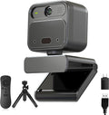 4K Webcam with 2 Microphone, Wide Angle PC Cameras with Mirror & Flip Funtion by SAYLAS