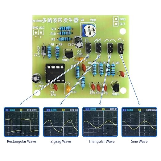 Soldering Practice Kit DIY Multiplex Waveform Generator Plug-in Circuit Kit - Image 5