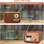 LoopTone USB SD Multifunction AM FM Vintage Radio - Image 7
