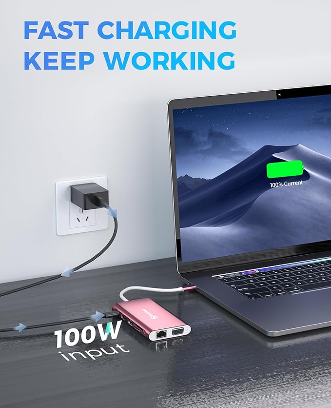 Docking Station, UtechSmart Docking Station Dual Monitor Triple Display USB C - Image 4
