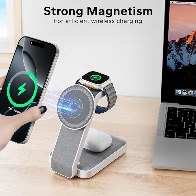 3 in 1 Foldable Wireless Travel Charging Station - Image 5