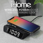 iHome Wireless Charger with Alarm Clock, Compact Digital Alarm Clock - Image 2