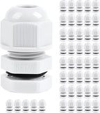 XHF 45 Pcs 1/4 Inch IP68 Strain Relief Nylon Cord Grip NPT Cable Glands by XHF