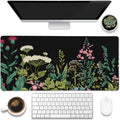 Large Gaming Mouse Pad for Desk, Wildflowers Night Desk Mat, Wild Floral Flower by Eflxamz
