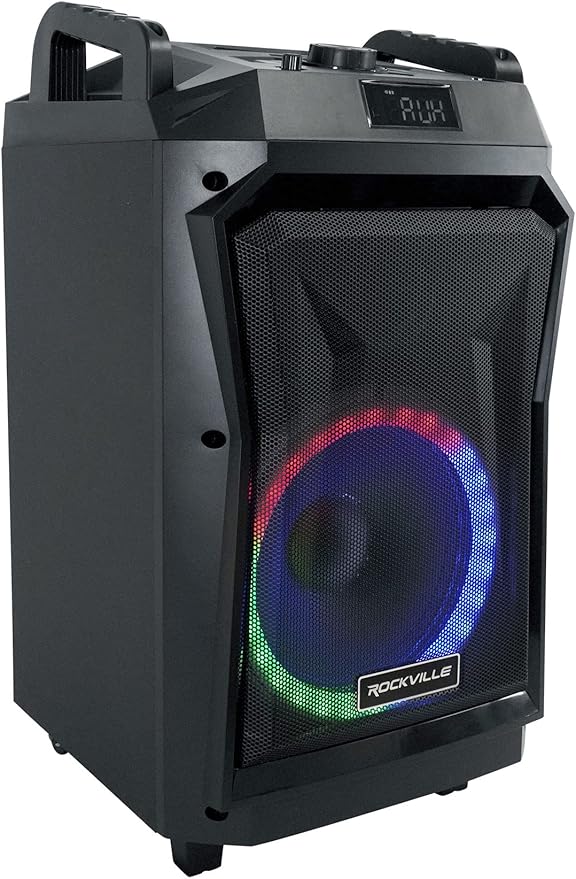 Rockville ROCKNGO 800 10" Portable Bluetooth Speaker, LED Lights, Mic Priority - Image 7