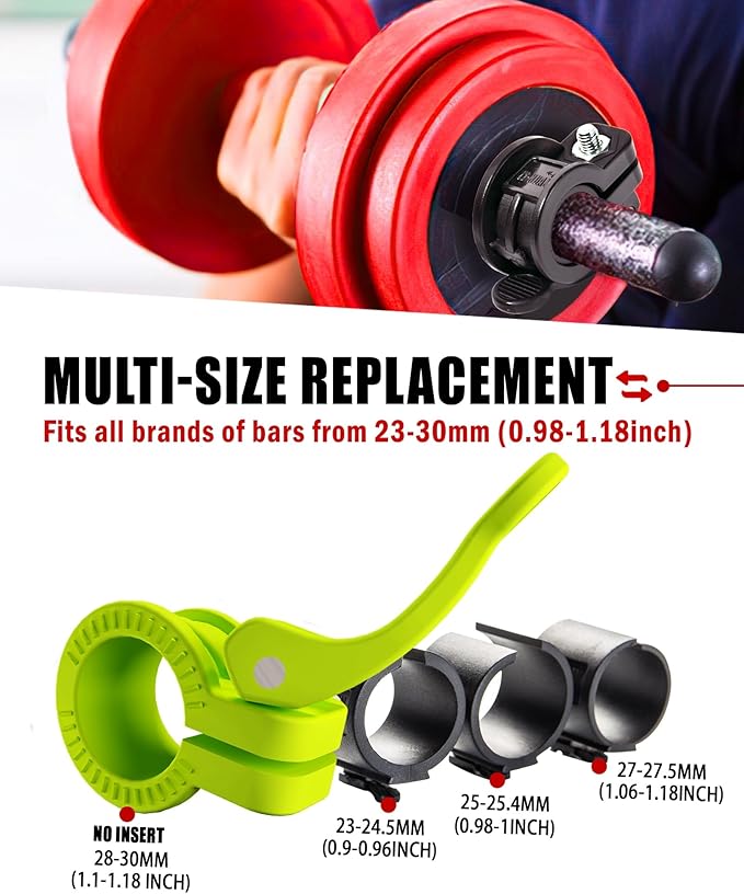 Narrow Barbell Clips 2.5cm Width - Image 2