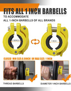MAXRICH T Barbell Clamp 1 inch Multiple Sizes & Adjustable Weight Clips - Image 4