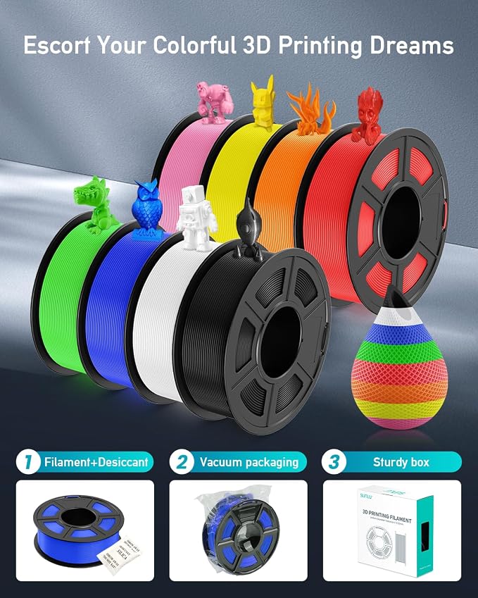 SUNLU Large Spool 5KG PETG Filament, 3D Printer Filament PETG 1.75mm, Less - Image 8