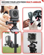 IFOOTAGE Action Camera Adapter Quick Release, Aluminum Tripod Mount Adapter - Image 3