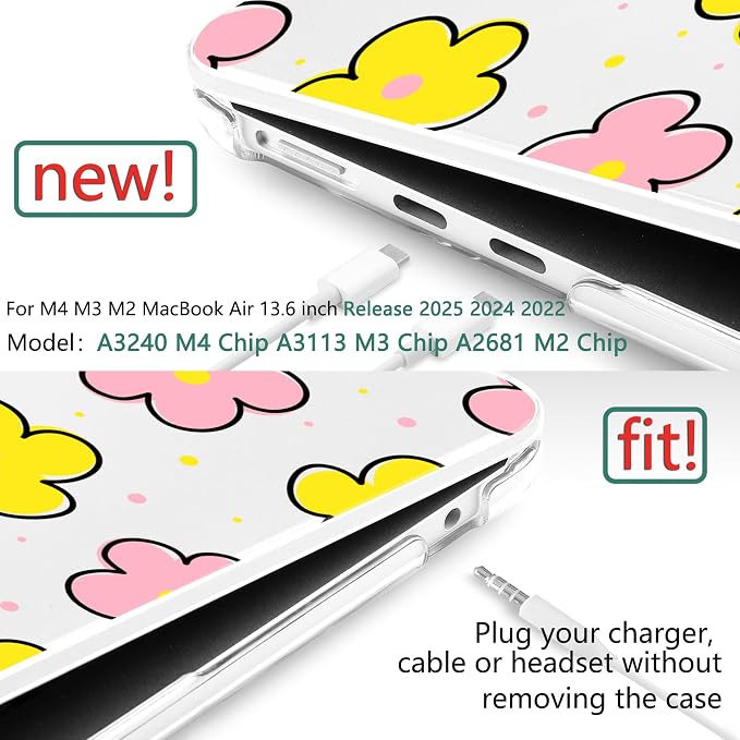 TWOLSKOO Compatible with M4 MacBook Air 13.6 inch Case 2025-2022 Release M4 - Image 2