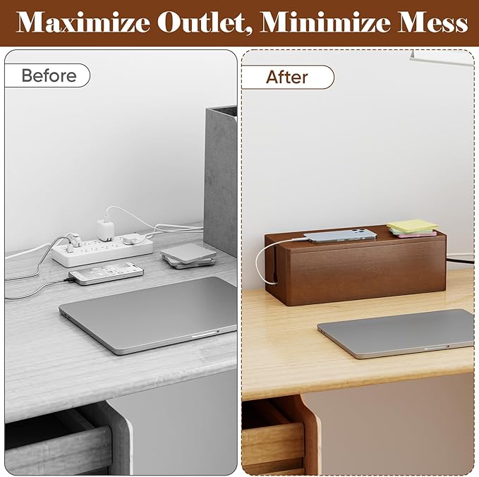 Delamu Wooden Cable Management Box - Image 4