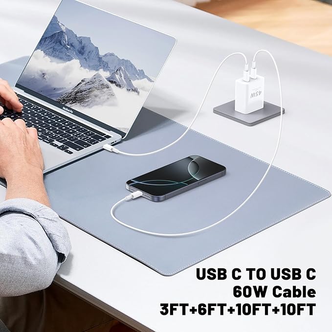 iPhone 16 15 Pro Max Charger Fast Charging, 45W Dual Port USB C Fast Charger - Image 6