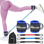 Ankle Resistance Bands with Cuffs, Ankle Bands by HOXWC
