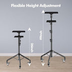 Projector Tripod Stand with Wheels, Portable Laptop Floor Support with Mouse - Image 3