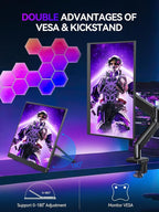 UPERFECT QLED Portable Monitor 2K 144HZ 18'' 100% DCI-P3 500Nits w/VESA & Stand - Image 2
