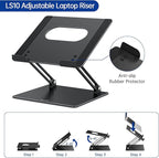 BESIGN LS10 Laptop Stand for Desk, Ergonomic Adjustable Notebook Tablet Stand - Image 4