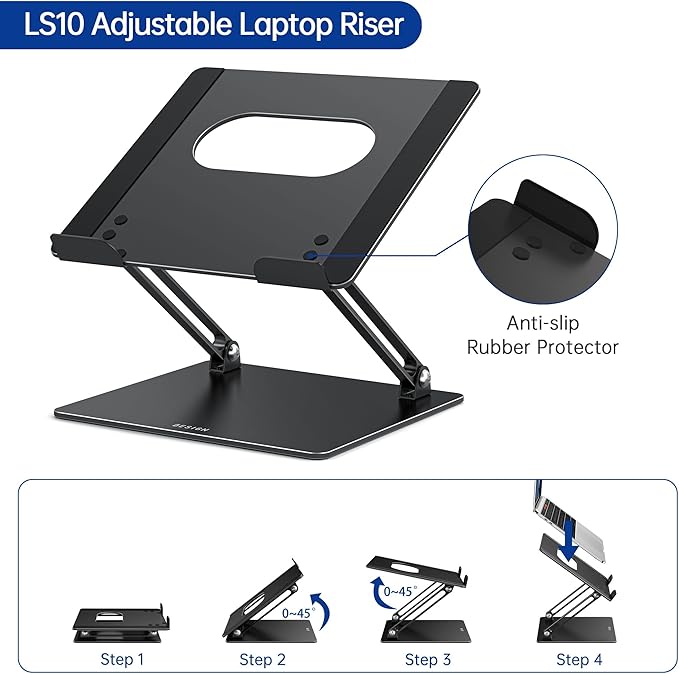 BESIGN LS10 Laptop Stand for Desk, Ergonomic Adjustable Notebook Tablet Stand - Image 4