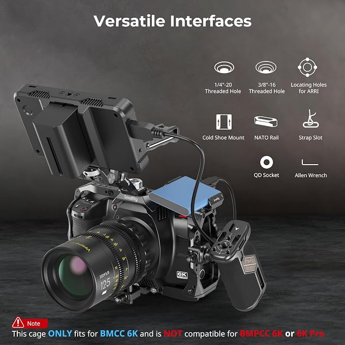 SmallRig Camera Cage Basic Kit for Blackmagic Design Cinema Camera 6K, Full - Image 3
