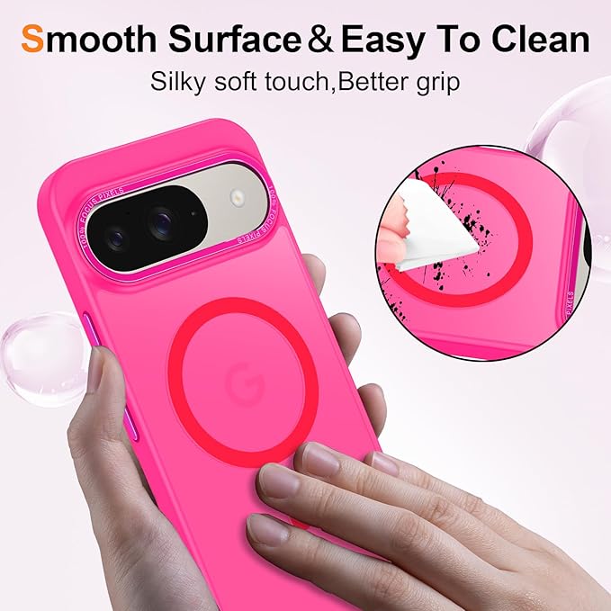 Magnetic for Google Pixel 9/Pixel 9 Pro Case, Shockproof Slim Translucent Matte - Image 5