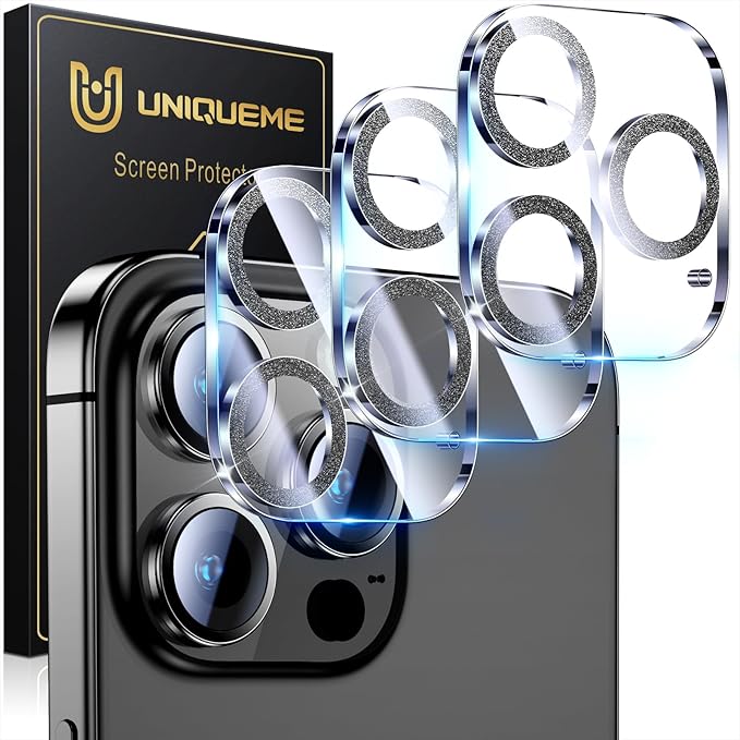UniqueMe for 3 Pack iPhone 16 Pro/iPhone 16 Pro Max Camera Lens Protector by UniqueMe