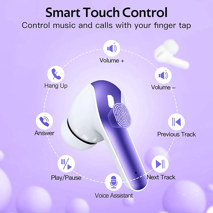 TAGRY Bluetooth Headphones True Wireless Earbuds 60H Playback LED Power Display - Image 4