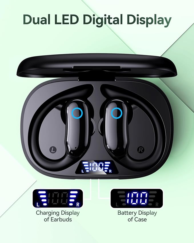 GNMN Active Noise Cancelling Ear Buds Wireless Earbuds 96hrs Playback Bluetooth - Image 4