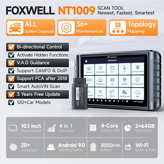 FOXWELL NT1009 All-System Bi-Directional Scan Tool - Image 2