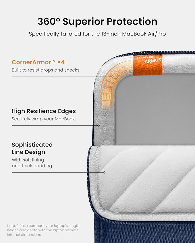 tomtoc 360° Protective Laptop Sleeve - Image 4