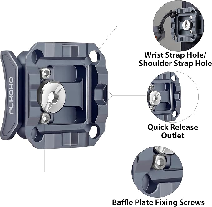 Camera Quick Release Plate Metal Anti-Deviation Universal Base Quick Release - Image 3