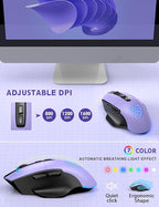 Wireless Keyboard and Mouse Backlits, Wrist Rest, LED Mouse, Rechargeable - Image 4