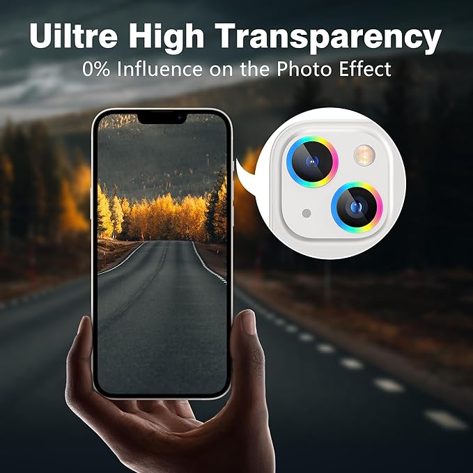 AGVEE 3+3 6 Pack for iPhone 14 6.1" / 14 Plus 6.7" Camera Lens Cover Protector - Image 5