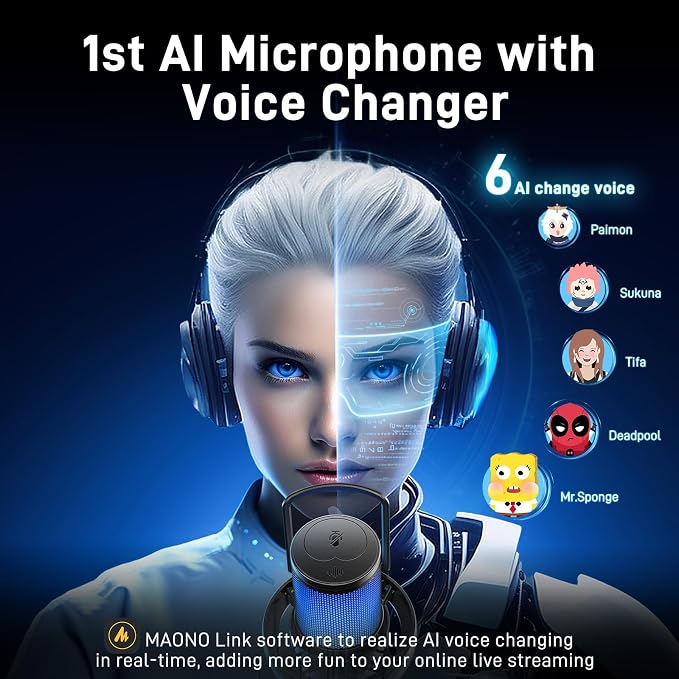 MAONO Wireless Microphone for PC, Gaming Streaming Condenser Mic - Image 3