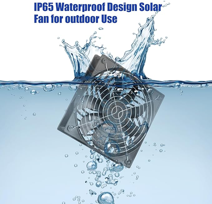MARBERO 4.7 Inch Solar Powered Fan Kit, 15W Solar Panel - Image 7