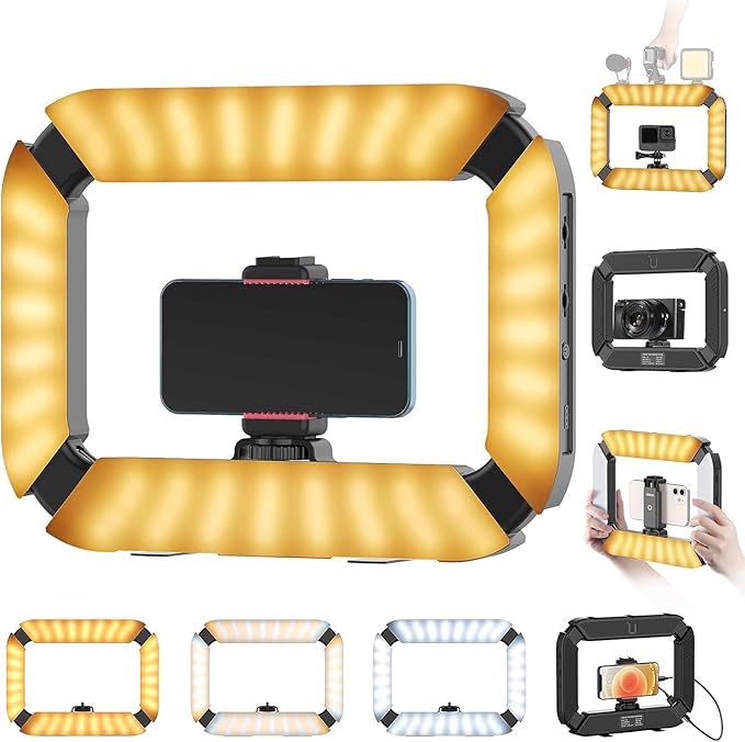 Smartphone Video Rig PICTRON U200 Handheld LED Ring Light Selfie Light Phone by PICTRON