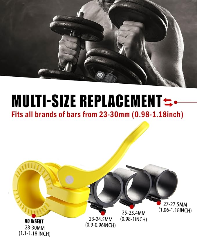 Mini Barbell Clips 1 inch I Multi-Size Adjustable Barbell Collar I 1 inch - Image 2