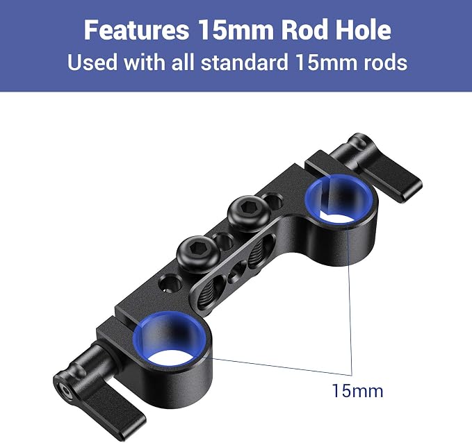 SmallRig Super Lightweight 15mm Railblock, Rod Clamp - Image 5