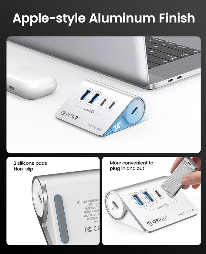 ORICO 4-Port USB 3.2 Gen 2 Hub 10Gbps - Image 6